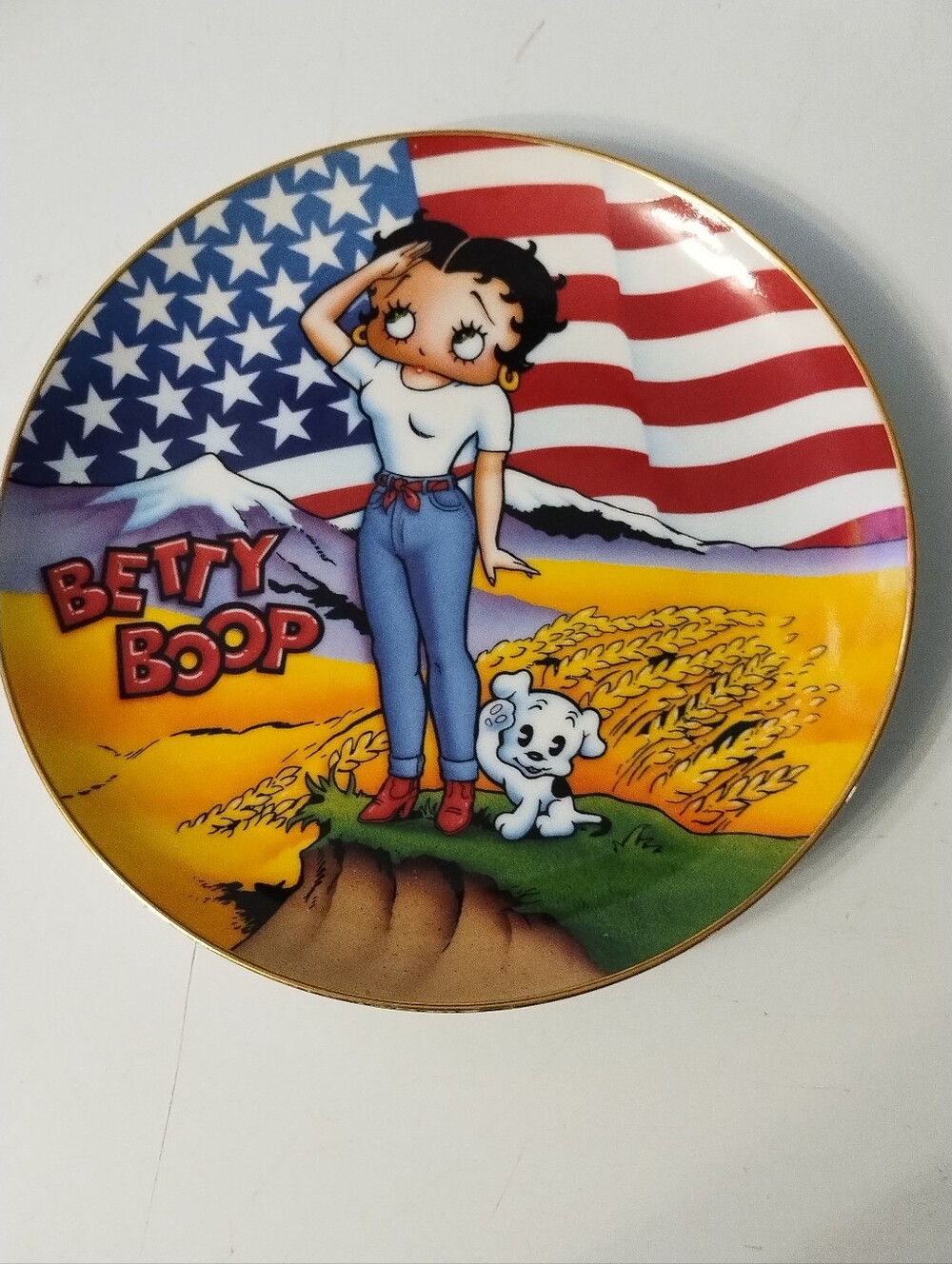 1994 "Stars And Stripes Forever" Limited Edition Betty Boop  plate
